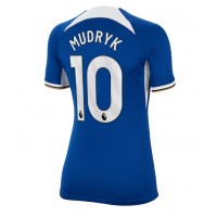 Fotballdrakt Dame Chelsea Mykhailo Mudryk #10 Hjemmedrakt 2023-24 Kortermet